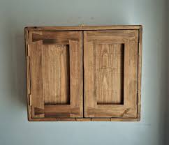 Short Wooden Bathroom Cabinet Rustic