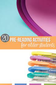 pre reading activities for older