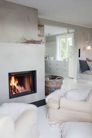 Modern Stone Fireplace Cottage