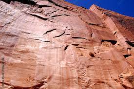 Massive Rock Wall In Desert Canyon