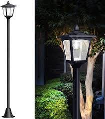 67 Solar Lamp Post Lights Outdoor Solar Powered Vintage Street Lights For Lawn Pathway Driveway Front Back Door Planter Not Included Amazon Com