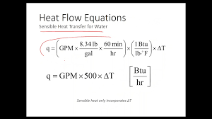 l hvac heat flow equations you