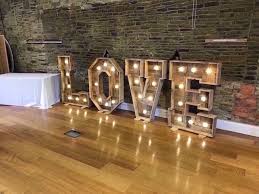 Light Up Rustic Love Letters Hire