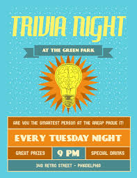Vintage Trivia Night Flyer Template Postermywall