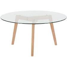Modern Coffee Table Glass Oval Tabletop