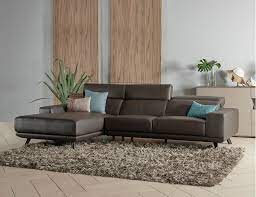kof l shape half leather sofa with