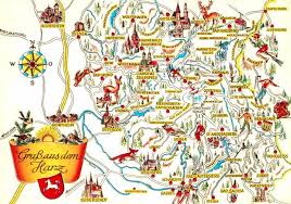 Harzkarte, harz karte, landkarte, routenplaner, das besondere an unserer karte, sie erhalten gleich noch gastgeberempfehlungen. Ak Ansichtskarte Harz Region Landkarte Nr Kc20773 Oldthing Ansichtskarten Sachsen Anhalt