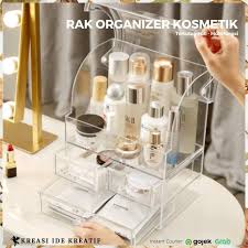 jual rak akrilik tertutup make up