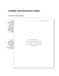 Having to follow detailed citation and formatting guidelines as a college research paper may not use all the heading levels shown in table 13.1 section headings, but you are likely to encounter them in academic. Sample Apa Research Paper Free Download