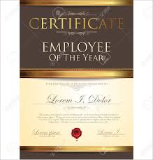 Business card certificate coupon flyer gift certificate. Certificate Template Employee Of The Year Royalty Free Cliparts Vectors And Stock Illustration Image 26010060