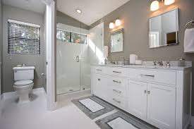 white and grey bathroom houzz