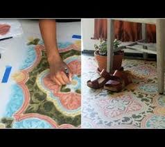 how to stencil a concrete floor in 10
