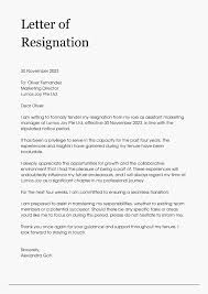 resignation letter templates 2024