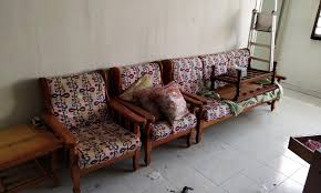 old wooden sofa set furniture home