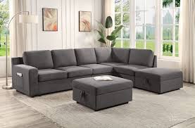 Sectional Sofa With Storage Ottomans
