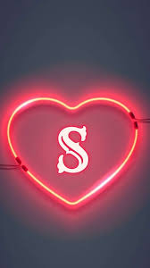 s name letter beautiful red heart