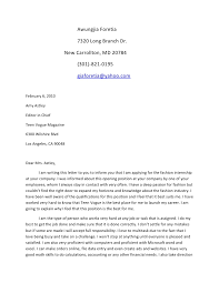 Fashion Intern Cover Letter Examples   Mediafoxstudio com