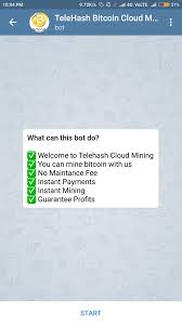 Have you heard of something called the telehash bitcoin cloud mining telegram bot? Free Bitcoin Mining With Telegram Hive