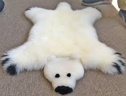 polar bear sheepskin rug engel worldwide