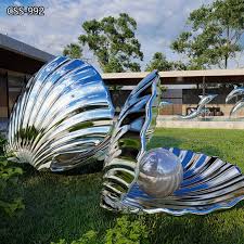 Stainless Steel Sea Shell Sculpture For
