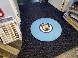manchester city fc round rug approx