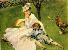 Camille Monet And Her Son Jean In The