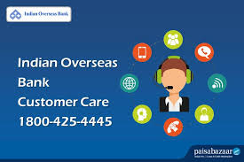 24x7 indian overseas bank toll free number