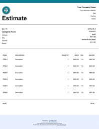 carpet cleaning estimate template word