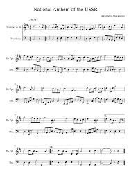 Click on the title to hear a sample of. National Anthem Of The Ussr Trumpet Trombone Duet Sheet Music For Trombone Solo Musescore Com