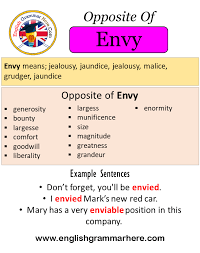 opposite of envy antonyms of envy