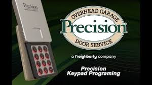 precision garage door key pad remote