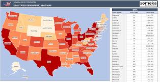 Usa Geographic Heat Map Generator