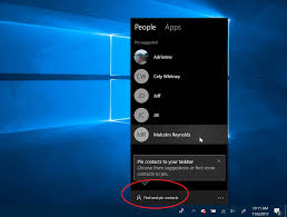 access your contacts in windows 10