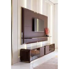 brown wooden tv wall unit rs 2200