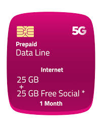 prepaid data 25 gb 25 gb free social