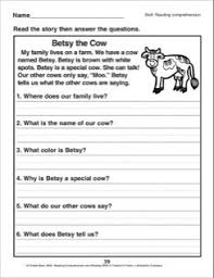 Readings are also good for k12; Betsy The Cow A Reading Comprehension Passage With Questions 1st Grade Reading Co Reading Comprehension Passages Reading Comprehension Comprehension Passage
