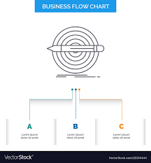 Design Goal Pencil Set Target Business Flow Chart