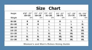 Mens Robe Size Chart Mens Pajama Size Chart Jcpenney