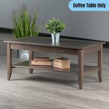 Solid Wood Coffee Table W Shelf