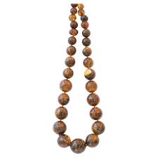 14 5mm to 42mm beads amber necklace