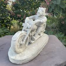 Concrete Motorcycle Garden Statue 25