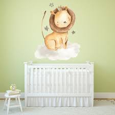 Lion Moon Stars Baby Nursery Wall Sticker