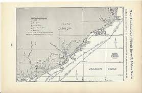 1930s Nautical Charts Georgia South Carolina Florida St