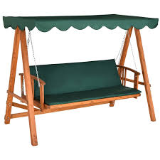 Outsunny 3 Seater Wooden Garden Swing
