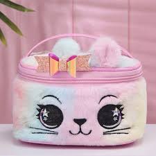 tie dye pink cat makeup bag