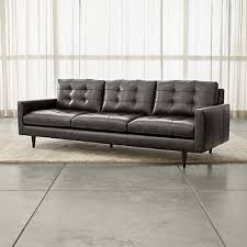 petrie 100 tufted leather sofa