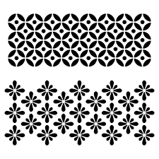 Designer Stencils Circle Flower Motif