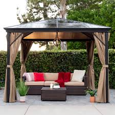 Assembly instructions step 1 assemble the four gazebo corner step 7 assemble the gazebo vents parts you will need: Best Choice Products 10x10ft Outdoor Aluminum Frame Hardtop Gazebo For Backyard Garden W Side Curtains Bug Nets Walmart Com Walmart Com