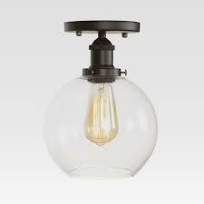 Glass Flush Light Lamp Ceiling Fixture