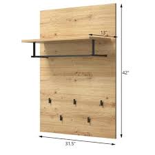 costway wall mounted clothes rack shelf